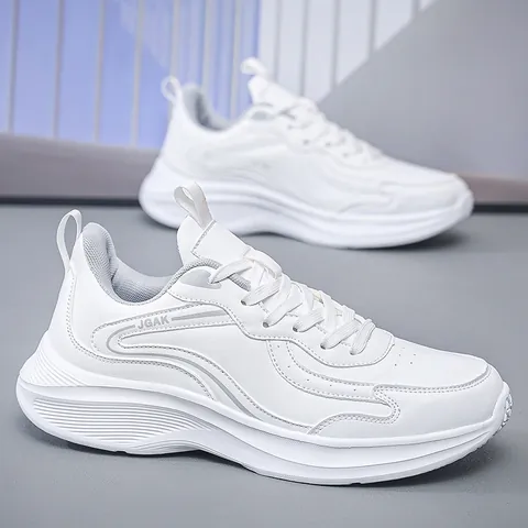 Synthetic Leather Men Casual Shoes Water Repellent Thick Sole Non Slip Work Footwear For Chef Labor Insurance Sneakers