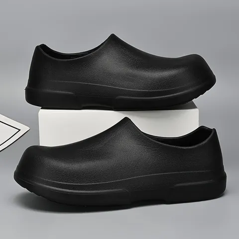 Men Chef Shoes Waterproof Oil-Proof Non-Slip Work Clogs For Hospital Kitchen Hotel Comfortable EVA Safety Shoes