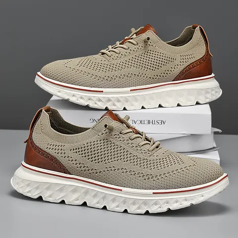 Herren Freizeitschuhe Atmungsaktive Mesh Sneakers Dicke Sohle Stoßdämpfung Leichte Mode Wanderschuhe Für Herren Täglich