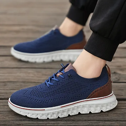 Herren Freizeitschuhe Atmungsaktive Mesh Sneakers Dicke Sohle Stoßdämpfung Leichte Mode Wanderschuhe Für Herren Täglich