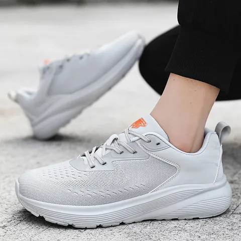 Lichtgewicht Ademende Hardloopschoenen Voor Dames En Heren Mesh Bovenwerk Schokabsorberende Sneakers Voor Wandelen Reizen Sport
