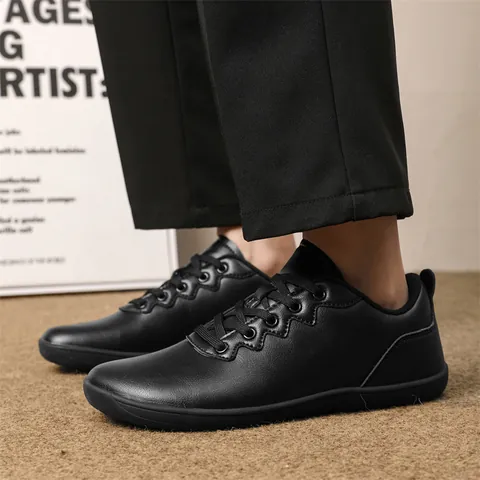 Men's Casual PU Leather Slip-On Loafers Round Toe Flat Adhesive Sole Driving Shoes For Everyday Wear Comfortable Breathable Top