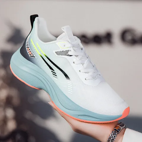 Heren Ademend Mesh Hardloopschoenen Schokabsorberend Lichtgewicht Sportieve Sneakers Mesh Bovenwerk Rubber EVA Zool Sportschoenen
