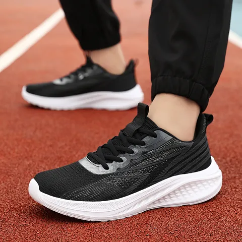Zapatillas de Running de Malla Transpirable Tenis Ligeros con Absorción de Impactos para Hombre Mujer Deporte Casual Exterior Suela Gruesa