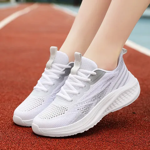 Zapatillas de Running de Malla Transpirable Tenis Ligeros con Absorción de Impactos para Hombre Mujer Deporte Casual Exterior Suela Gruesa