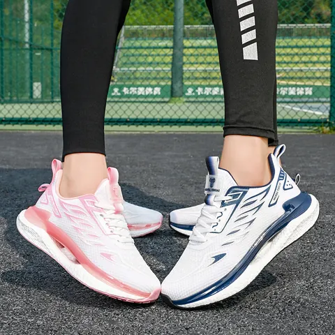 Heren Vrouwen Lichtgewicht Ademende Hardloopschoenen Mesh Bovenwerk Schokabsorberende Zachte Zool Casual Sportieve Sneakers Voor Zomer Dagelijkse Oefening