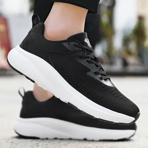 Lichtgewicht Ademende Hardloopschoenen Voor Dames En Heren Mesh Bovenwerk Schokabsorberende Sneakers Voor Wandelen Reizen Sport