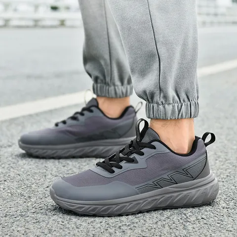 Heren Hardloopschoenen Met Brede Neus Ademend Mesh Lichtgewicht Sportieve Casual Sneakers Voor Wandelen Jogging Buiten