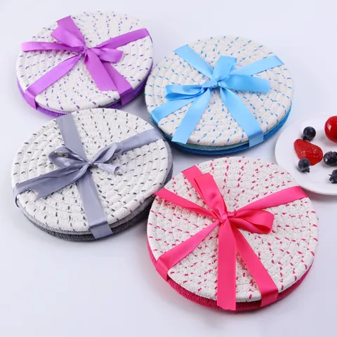 Posavasos de Hilo de Algodón Tejido Redondo Mantel Individual Aislante Térmico Moderno Minimalista Alfombra de Cocina