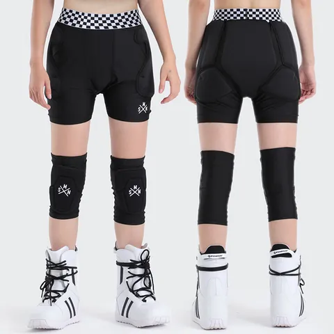 Professional Skiing Protective Gear Set With Padded Shorts And Knee Pads EVA Impact Resistance Sportswear For Adults