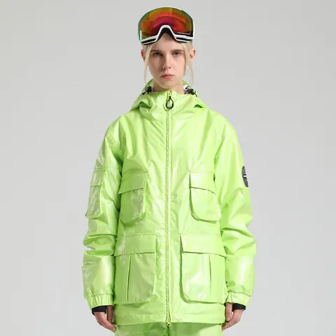 Holografisch Reflecterend Skipak Voor Dames Heren Waterdicht Winddicht Thermisch Snowboardjas En Broek Outdoor Winterkleding