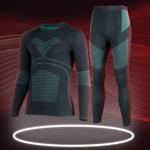 Naadloze Compressie Ski-Ondergoed Set Winter Warm Sneldrogend Outdoor Sportkleding Top And Bottom Voor Heren Dames