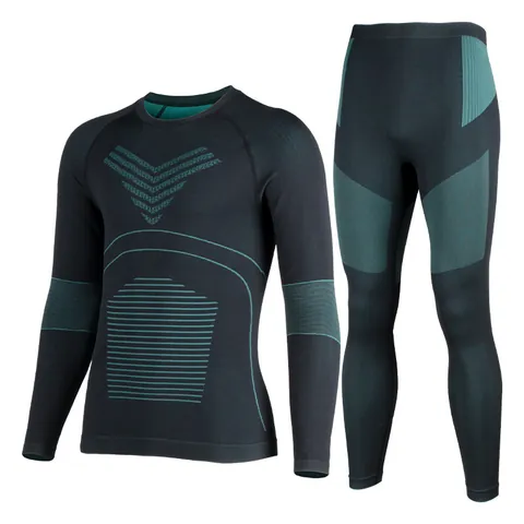 Naadloze Compressie Ski-Ondergoed Set Winter Warm Sneldrogend Outdoor Sportkleding Top And Bottom Voor Heren Dames