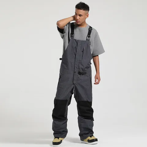 Professional Polyester Waterproof Ski Bibs Windproof Warm Snowboard Overalls For Men Women Outdoor Winter Sports Skiing Pants