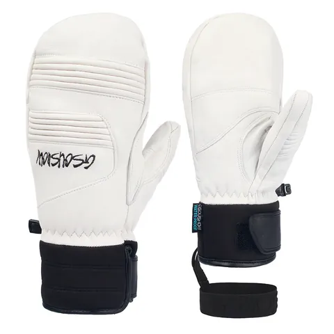 Waterproof Sheepskin Ski Mittens Winter Warm Windproof Thickened Fleece Lined Outdoor Snowboard Gloves For Men Women