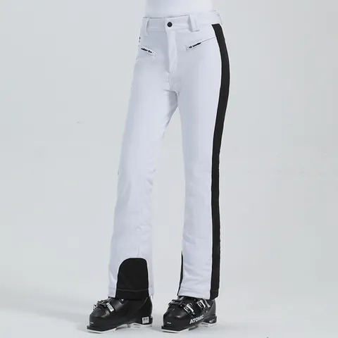 Pantalons de Ski Coupe Ajustée pour Femmes Imperméable Coupe-vent Thermique Pantalon de Snowboard pour Sports d'Hiver