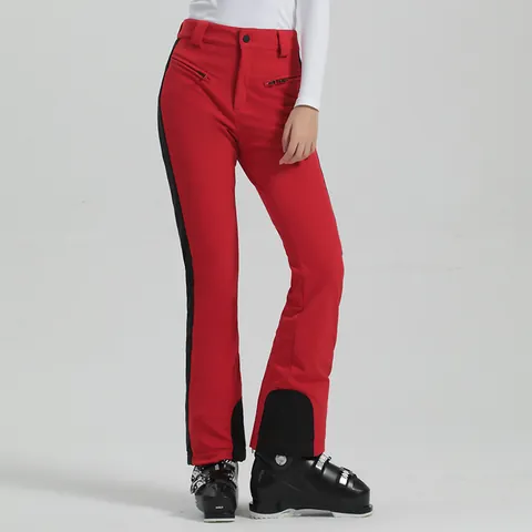Pantalons de Ski Coupe Ajustée pour Femmes Imperméable Coupe-vent Thermique Pantalon de Snowboard pour Sports d'Hiver