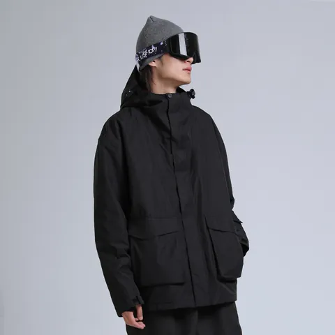 Professionele Heren Snowboard Skipak Jas Waterdicht Winddicht Warm Multi-Pocket Met Capuchon Contrast Kleur Patchwork Buitensport Sneeuwpak