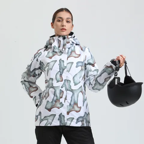 Women's Professional Ski Jacket Waterproof Windproof Warm Padded Hooded Winter Snowboard Coat Colorful Outdoor Sportswear