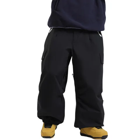Unisex Loose Cargo Ski Pants Waterproof Windproof Outdoor Sports Snowboarding Pants With Multi Pockets For Men Women Bottom