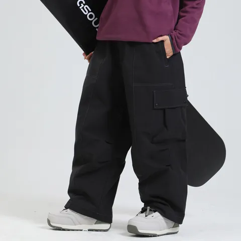 Unisex Wasserdicht Winddicht Skihose Outdoor Snowboard Cargohose Lockerer Schnitt Winter Thermo Isolierte Sportbekleidung Unterteil
