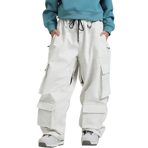 Loose Corduroy Ski Pants Waterproof Windproof Winter Snowboard Cargo Pants With Multi Pockets Warm Outdoor Sport Trousers For Men Women