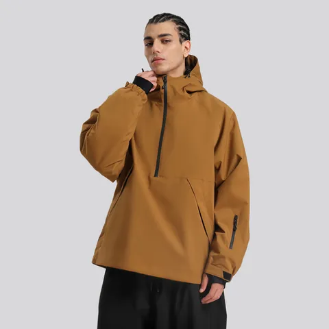 Waterproof Windproof Ski Jacket For Men Women Hooded Anorak Pullover Snowboard Outerwear Winter Outdoor Warm Sport Coat