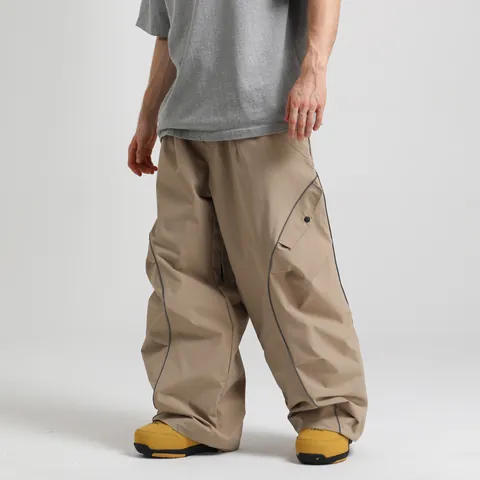 Pantalones de Snowboard Impermeables Resistentes al Viento Hombre Mujer Holgados Cargo Pantalones de Esquí Con Tiras Reflectantes
