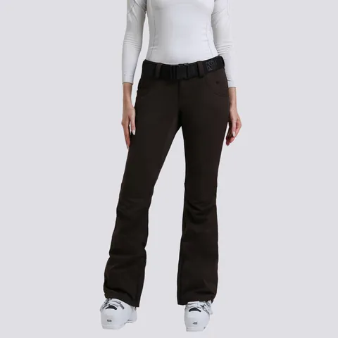 Pantaloni da Sci Professionali da Donna Impermeabili Antivento Traspiranti Slim Fit Foderati in Pile Sport Invernali Pantaloni da Neve Con Cintura