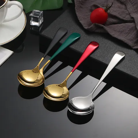 Ensemble De Couverts Modernes En Acier Inoxydable 304 Poli Miroir Or Argent Couteau Fourchette Cuillère Pour Maison Restaurant