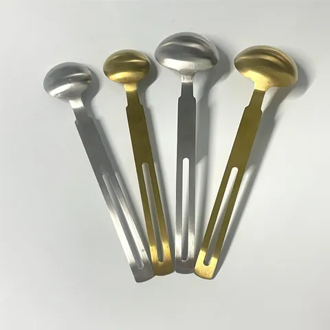Cuillère Doseuse en Acier Inoxydable 304 Mat Long Manche Scoop Gradué de Cuisine pour la Pâtisserie Cuisine Maison Dîner