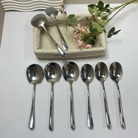 Cucchiaio Da Servizio In Acciaio Inossidabile 304 Lucidatura A Specchio Grande Cucchiaio Da Zuppa Per Buffet Hotel Ristorante Casa