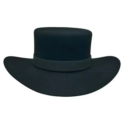 Vintage Wool Felt Flat Top Bolero Hat For Women Men Wide Brim Black Pork Pie Hat Solid Color Fashion Winter Fedora Hat