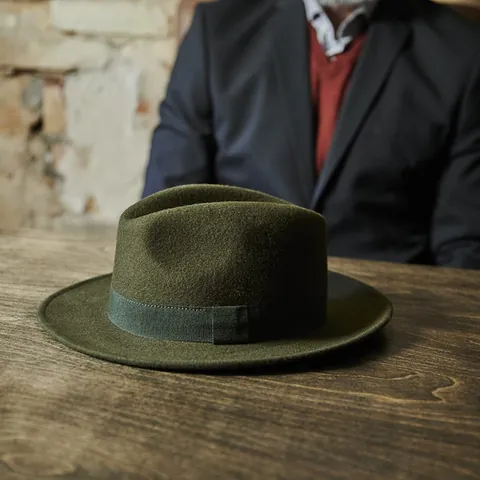 Vintage Wool Fedora Hat With Ribbon Band Solid Color Short Brim Outdoor Felt Hat For Men Women Stylish Jazz Cap