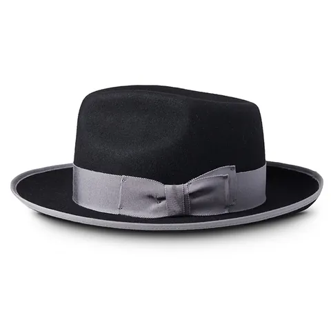 Vintage 100% Wollen Vilt Fedora Hoed Voor Heren Dames Elegante Brede Rand Kerk Hoed Met Strik Lint Decoratie Contrast Biezen