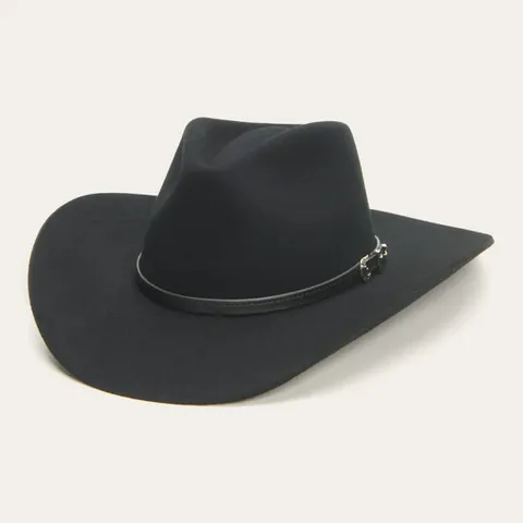 Sombrero de Fieltro de Lana de Vaquero Occidental para Hombres Mujeres Vintage Color Sólido Sombrero Fedora de Lana Con Correa de Cuero Hebilla de Plata Ala Ancha Sombrero de Sol al Aire Libre