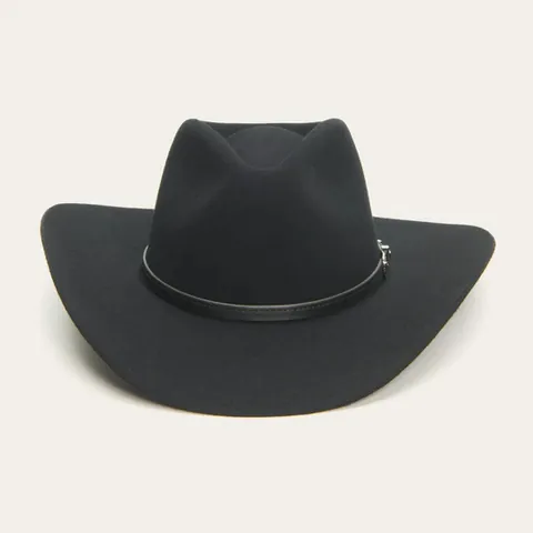 Sombrero de Fieltro de Lana de Vaquero Occidental para Hombres Mujeres Vintage Color Sólido Sombrero Fedora de Lana Con Correa de Cuero Hebilla de Plata Ala Ancha Sombrero de Sol al Aire Libre