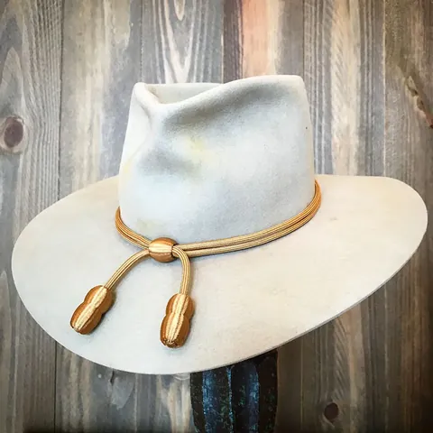 Vintage Wool Felt Fedora Hat With Gold Thread Tassel Decoration Wide Brim Western Cowboy Hat For Women Fashion Accessories