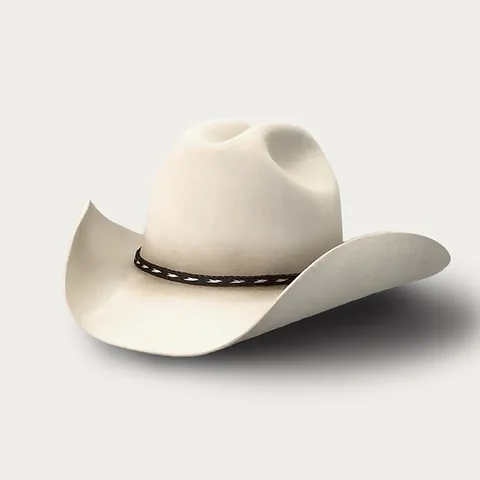 Sombrero de Vaquero Occidental Unisex 100% Fieltro de Lana Ala Ancha Banda Trenzada Retro Moda Exterior para Hombres Mujeres