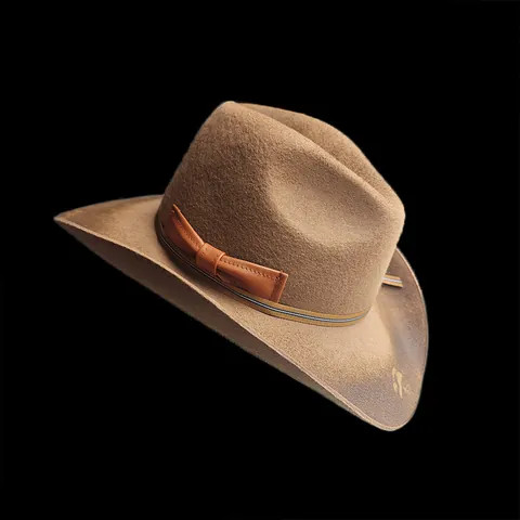 Vintage 100% Wollen Vilt Fedora Hoed Verschroeid Distressed Western Cowboy Hoed Leren Lint Strik Decoratie Mode Hoed
