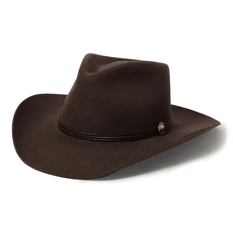 Vintage Western Cowboy Hat Wide Brim Wool Felt Fedora Hat With Braided Band Metal Buckle For Men Women Outdoor Travel