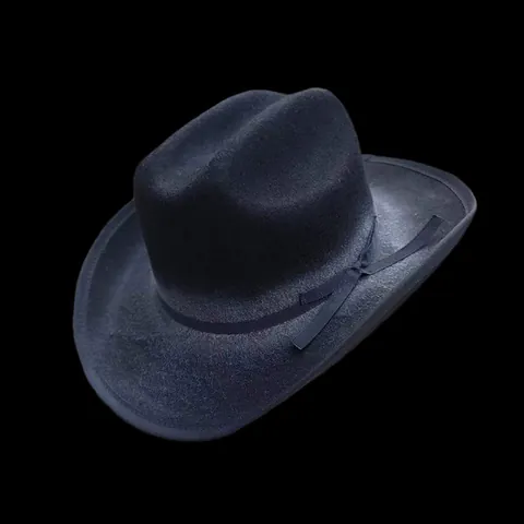 Western Wool Cowboy Hat For Men Women Distressed Vintage Wide Brim Fedora Sun Protection Outdoor Travel Fashion Woolen Hat