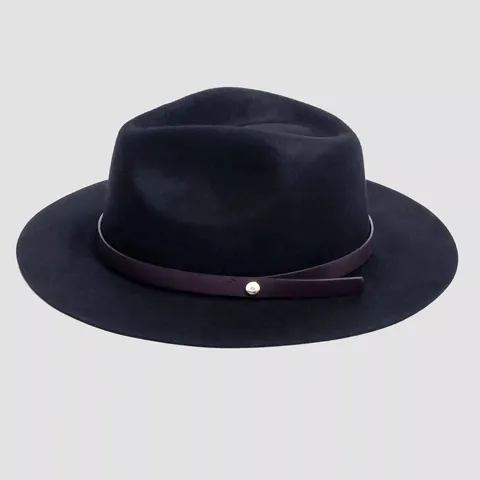 Vintage 100% Wol Fedora Hoed Voor Mannen Vrouwen Brede Rand Vilten Hoed Met Leren Riem Metalen Gesp Elegant Zakelijk Casual Herfst Winter Hoed