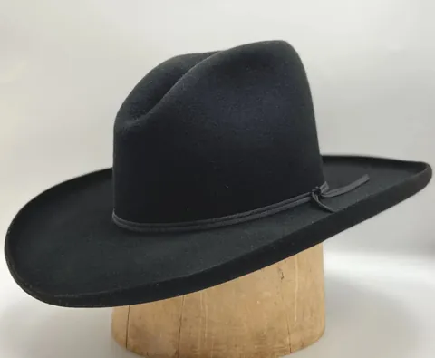 Sombrero Fedora Clásico de Fieltro de Lana Negro Con Decoración de Cinta Estilo Western Cowboy de Ala Ancha Hombre Mujer