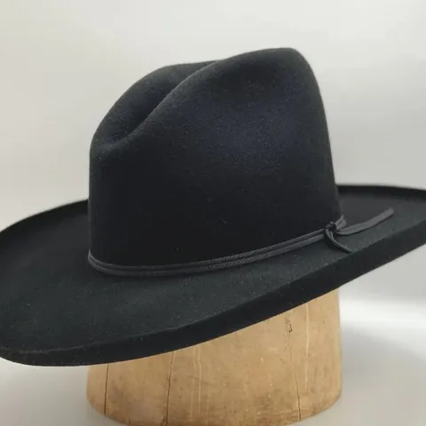 Sombrero Fedora Clásico de Fieltro de Lana Negro Con Decoración de Cinta Estilo Western Cowboy de Ala Ancha Hombre Mujer