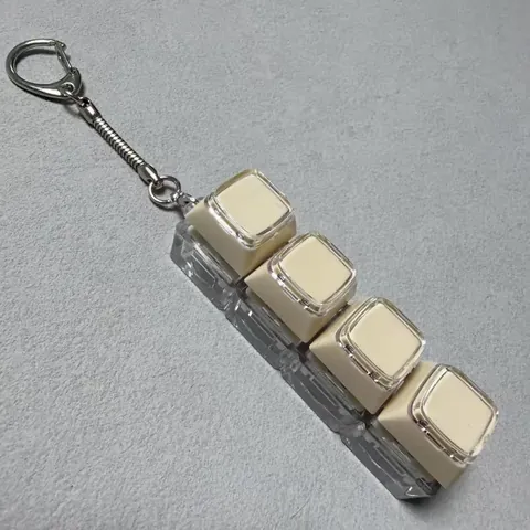 Mechanical Keyboard Keycap Fidget Toy Stress Relief Keychain With LED Light For Kids Adults Creative Office Desk Decor
