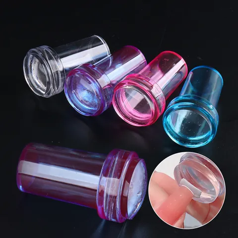 Set de Sello de Uñas de Silicona Con Raspador Herramienta de Transferencia de Esmalte de Uñas de Gelatina Transparente para Manicura Francesa DIY