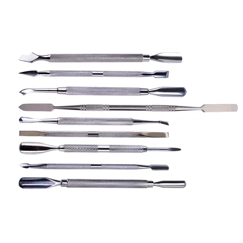 Professional Stainless Steel Double Ended Nail Cuticle Pusher Dead Skin Remover Manicure Pedicure Cleaner Tool For Finger Nail Care