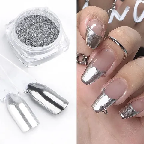 Polvere per Unghie Effetto Specchio Metallico Professionale Decorazione Manicure Effetto Cromo Accessorio Fai da Te per Nail Art da Donna