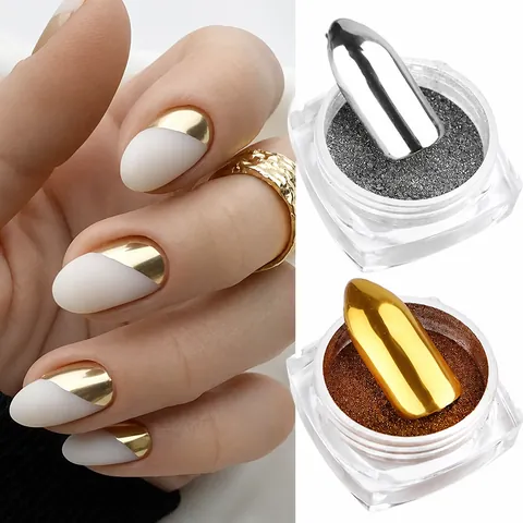 Professional Metallic Mirror Nail Powder Chrome Effect Manicure Decoration High Gloss DIY Nail Art Accessory For Women